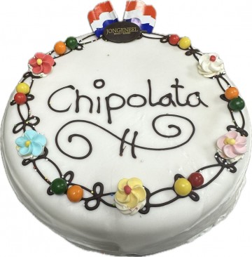 Chipolatataart rond (8 t/m 12 personen)